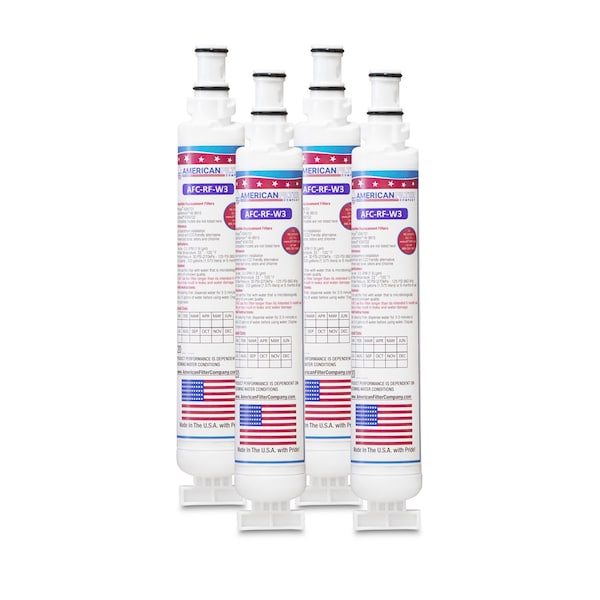American Filter Co Whirlpool WFL200V Comparable Refrigerator Water Filters (made by Model number AFC-RF-W3), 4PK WFL200V-AFC-RF-W3-4-71177 - main